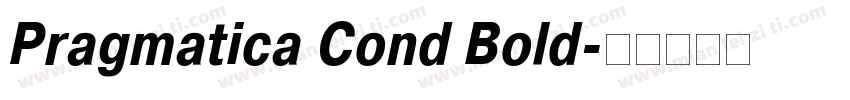 Pragmatica Cond Bold字体转换